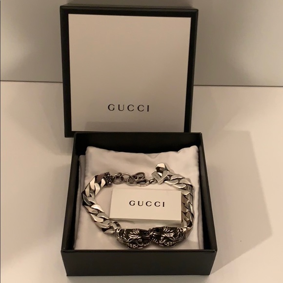 Gucci Silver Vintage Tiger Bracelet 7.5” - Picture 1 of 8